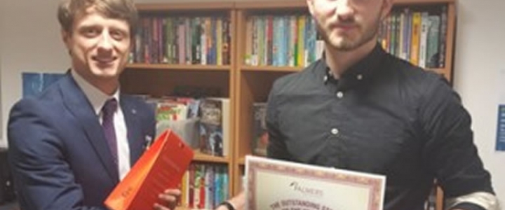 Palmers Solicitors presents award to aspiring lawyer